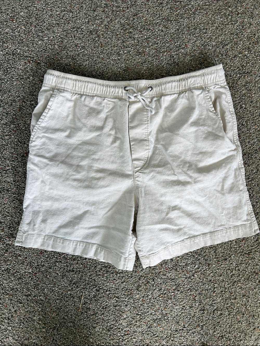 {American Eagle Outfitters} Linen Cotton Preppy 6 inch Khaki Shorts